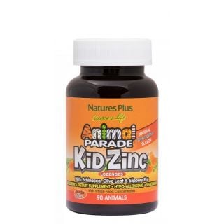 Nature's Plus Animal Parade Kidzinc Lozenges 8mg Συμπλήρωμα Διατροφής Με Οργανικό Ψευδάργυρο για Παιδιά 90παστίλιες