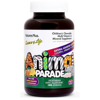 Nature's Plus Animal Parade Assorted Flavors Πολυβιταμίνες Για Παιδιά 180 Μασώμενες Ταμπλέτες