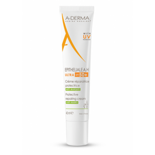 A-Derma Epitheliale AH Ultra SPF50+ 40ml Προστατευτική Επανορθωτική Κρέμα Κατά Των Σημαδιών