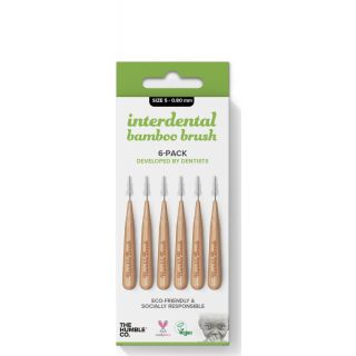 Humble Bamboo Interdental Brush Μεσοδόντια Βουρτσάκια Μέγεθος 5 0.8mm Πράσινο 6τεμάχια