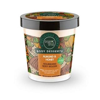 Natura Siberica Organic Shop Body Desserts Αμύγδαλο & Μέλι Almond & Honey Ενυδατική Θρεπτική Μους Σώματος 450ml