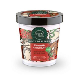 Natura Siberica Organic Shop Body Dessert Φράουλα & Σοκολάτα Ενυδατική Μους Σώματος 450ml