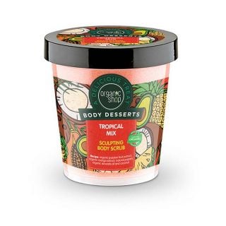 Natura Siberica Organic Shop Body Desserts Tropical Mix Απολεπιστικό Σώματος για Σμίλευση με Άρωμα Τροπικών Φρούτων 450ml