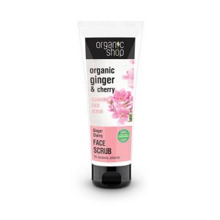 Natura Siberica Organic Shop Ginger & CherryΑπαλό Απολεπιστικό Προσώπου για Καθαρισμό 75ml
