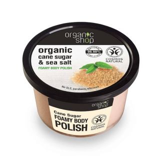 Natura Siberica Organic Shop Αφρώδες Απολεπιστικό Σώματος Ζάχαρη Ζαχαροκάλαμου & Θαλασσινό Αλάτι 250ml