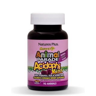 Nature's Plus Animal Parade Acidophikidz Προβιοτικά για Παιδιά με Γεύση Βατόμουρο 90 μασώμενες ταμπλέτες