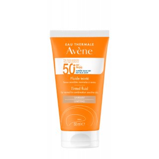 Avène Soins Solaires SPF50+ Αντηλιακή Κρέμα Προσώπου Λεπτόρρευστη με Χρώμα για Κανονικό/Μικτό Δέρμα 50ml