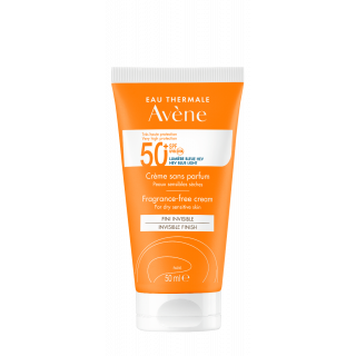 Avène Soins Solaire SPF50+ Αντηλιακή Kρέμα Προσώπου χωρίς Άρωμα για Ξηρό & Πολύ Ξηρό Δέρμα 50ml