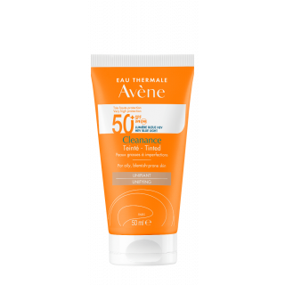 Avène Cleanance Solaire SPF50+ Αντηλιακό Προσώπου με Χρώμα για Ευαίσθητο Λιπαρό Δέρμα με Ατέλειες 50ml