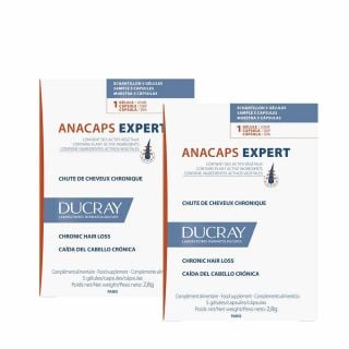 Ducray Anacaps Expert Συμπλήρωμα Διατροφής Για Την Χρόνια Τριχόπτωση 2x30κάψουλες