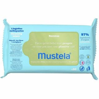 Mustela Οικολογικά Μωρομάντηλα Natural Fiber 60τμχ