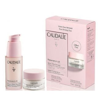 Caudalie Promo Resveratrol Lift Instant Firming Serum 30ml Αντιρυτιδικός & Συσφικτικός Ορός Προσώπου & Δώρο Resveratrol-Lift Firming Cashmere Cream 15ml Κρέμα Ημέρας Με Συσφιγκτική & Αντιρυτιδική Δράση