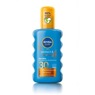 Nivea Sun Protect & Bronze Spray SPF30 200ml Αντιηλιακό Σπρέι για Μαύρισμα