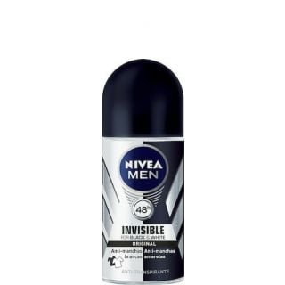 Nivea Men Deo Black & White Invisible Original Roll-On 48h 50ml Ανδρικό Αποσμητικό Κατά Των Λεκέδων