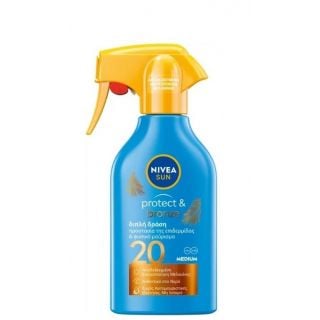 Nivea Sun Protect & Bronze SPF20 Αντηλιακό Γαλάκτωμα Σώματος σε Σπρέι για Ενεργοποίηση Φυσικής Διαδικασίας Μαυρίσματος 270ml