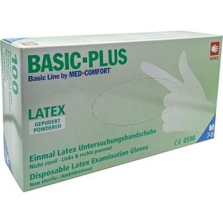 Alfacare Basic Plus Λάτεξ Με Πούδρα Λευκό Medium 100τμχ