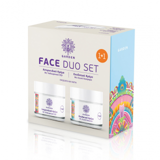 Garden Promo 1+1 Face Duo Set No3 Αντιρυτιδική Κρέμα με Υαλουρονικό Οξύ 50ml + Ενυδατική Κρέμα με Λευκό Νούφαρο 50ml