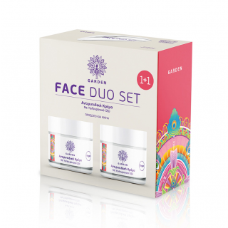 Garden Promo 1+1 Face Duo Set No1 Αντιρυτιδική Κρέμα Με Υαλορονικό Οξύ Για Πρόσωπο Και Μάτια 2x50ml