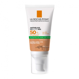 La Roche Posay Anthelios Uvmune Oil Control Gel Cream SPF50+ 50ml Αντιηλιακή Προστασία για το Πρόσωπο για Λιπαρό Δέρμα με Χρώμα