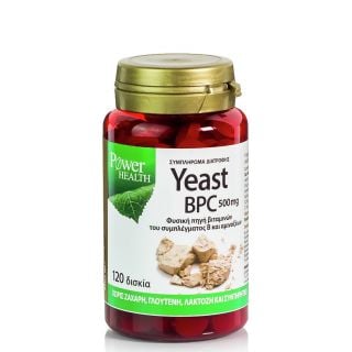 Power Health Yeast BPC Συμπυκνωμένη Μαγιά 500mg 120δισκία Καταπολέμηση της Ακμής