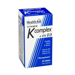 Health Aid Vitamin K Complex + Vitamin D3 30 Tabs