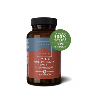 Terranova Living Multivitamin SPORT Πολυβιταμίνη για Ενέργεια, Τόνωση & Αντοχή 100κάψουλες