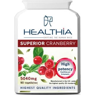 Healthia Superior Cranberry 5040mg 90ταμπλέτες για την Προστασία του Ουροποιητικού