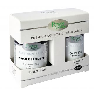 Power Health Promo Platinum Range Cholesten Μείωση - Διατήρηση Χοληστερίνης 40κάψουλες & Δώρο D-Vit3 2000iu 20κάψουλες