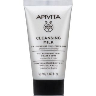 Apivita Mini Cleansing Milk 3in1 Chamomile & Honey For Face & Eyes 50ml