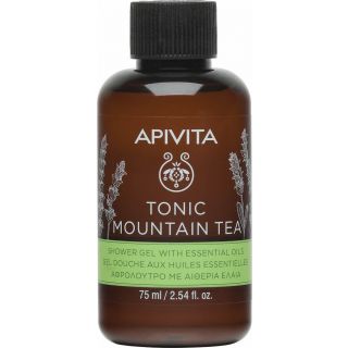 Apivita Mini Tonic Mountain Tea Shower Gel 75ml Mini Αφρόλουτρο με Αιθέρια Έλαια