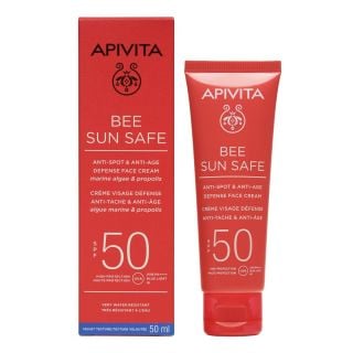 Apivita Bee Sun Safe Anti-spot & Anti-age Defense Face Cream SPF50 50ml Αντηλιακή Κρέμα Προσώπου Κατά των Πανάδων & των Ρυτίδων με Θαλάσσια Φύκη & Πρόπολη