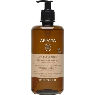 Apivita Eco Pack Dry Dandruff 500ml Σαμπουάν κατά της Ξηροδερμίας με Σέλερι & Πρόπολη