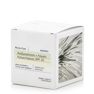 Korres White Pine Κρέμα Ημέρας για Αναζωογόνηση & Λάμψη SPF20 50ml