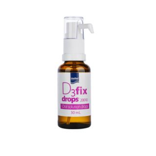 Intermed D3 fix Drops 200IU Σταγόνες Βιταμίνης D3 με αντλία 30ml