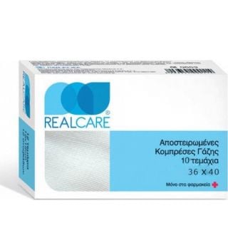 Real Care Αποστειρωμένες Γάζες 36x40cm 10τεμάχια