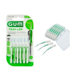 Gum Promo Trav-Ler 1414 Size 3 Μεσοδόντια Βουρτσάκια 1.1mm 6τεμ & Δώρο Gum 650 Soft Picks Advanced Regular Μεσοδόντιες Οδοντογλυφίδες 12τεμ