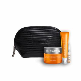 Helenvita Promo Beauty Time Αντιρυτιδική Κρέμα Νυκτός για Ξηρές/Πολύ Ξηρές Επιδερμίδες 50ml & Αντιρυτιδική Κρέμα Ματιών 15ml & Lifting Αμπούλα Εντατικής Φροντίδας Σύσφιξης 2ml & Δώρο Νεσεσέρ 1τεμ