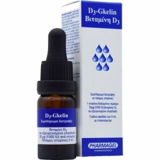 Pharmagel D3-Gkelin Πόσιμες Σταγόνες Βιταμίνη D3 5ml