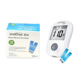 VivaChek Eco Ταινίες Μέτρησης Σακχάρου 50 τεμάχια + Δώρο Συσκευή Μέτρησης