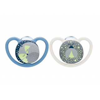Nuk Space Night Πιπίλα Σιλικόνης 18-36m (10.739.658) 2 τεμάχια