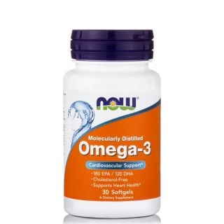 Now Foods Omega 3 1000mg 30κάψουλες Συμπλήρωμα Διατροφής Ωμέγα-3 Λιπαρών Οξέων