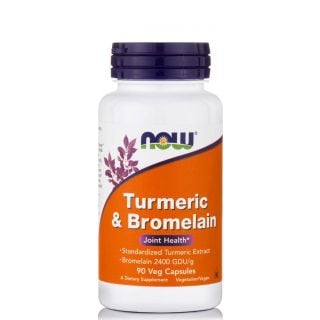 Now Foods Turmeric 300mg & Bromelain 150mg 90 φυτικές κάψουλες