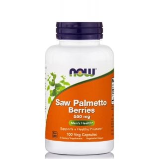 Now Foods Saw Palmetto Berries 500mg 100φυτ.κάψουλες για τον Προστάτη