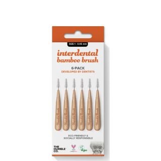 Humble Bamboo Interdental Brush Μεσοδόντια Βουρτσάκια Μέγεθος 1 - 0.45mm Πορτοκαλό 6τεμάχια