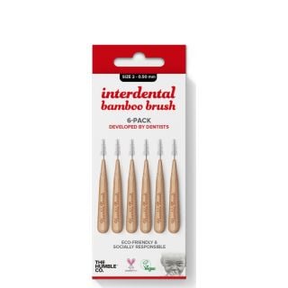 Humble Bamboo Interdental Brush Μεσοδόντια Βουρτσάκια Μέγεθος 2 0.5mm Κόκκινο 6τεμάχια