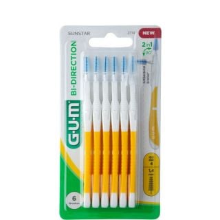 Gum Bi-Direction 1.4mm Μεσοδόντια Βουρτσάκια 6τεμάχια