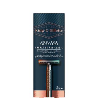 Gillette King C. Ανδρική Ξυριστική Μηχανή Ασφαλείας 1τμχ & Ξυράφια Διπλής Ακμής 5τμχ