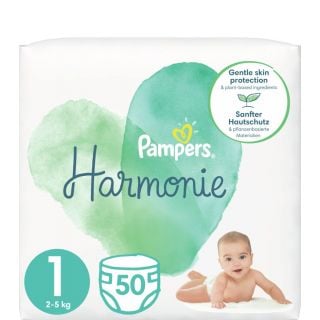 Pampers Harmonie Πάνες Νo1 2-5kg 50τεμάχια