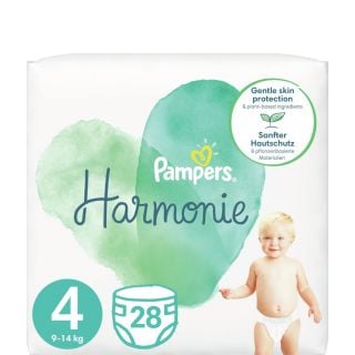 Pampers Πάνα με Αυτοκόλλητο Harmonie No. 4 για 9-14kg 28τμχ