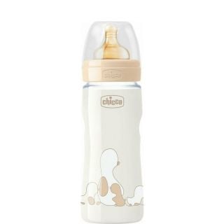 Chicco Unisex Original Touch Πλαστικό Μπιμπερό 4m+ Θηλή Καουτσούκ 27634-30 330ml